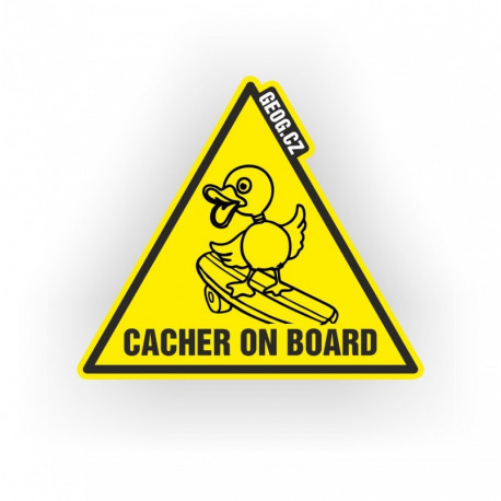 Samolepka Cacher On Board